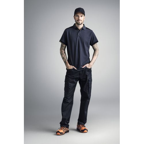 2715 Polo AllroundWork Negro / Gris acero